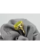 Ring Vintage Stil Gelber Peridot 14 Karat Gelbgold vrc134y